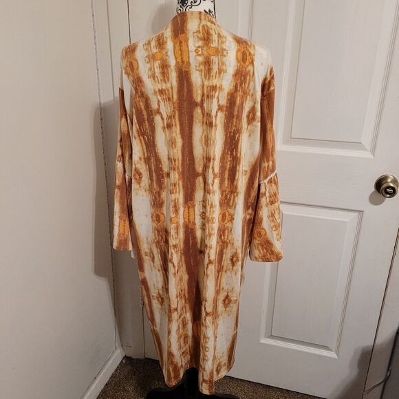 Cato open face long tie dye cardigan - Picture 3 of 7